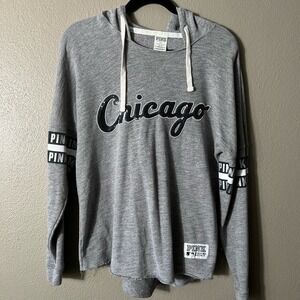 VS PINK x MLB RARE Chicago White Sox 2016 Exclusive Lightweight Gray Hoodie XS